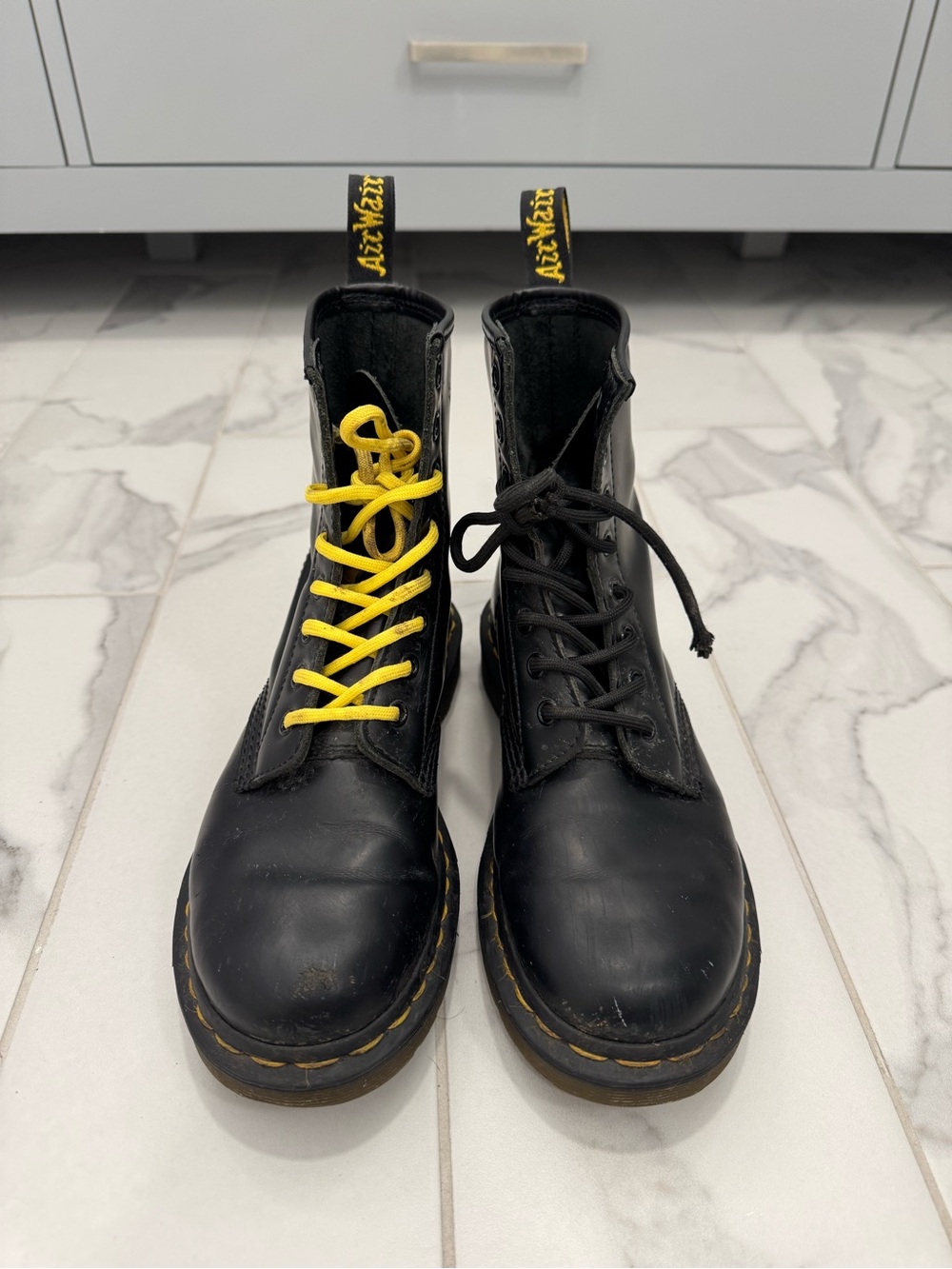 Dr martens smooth leather lace up boots